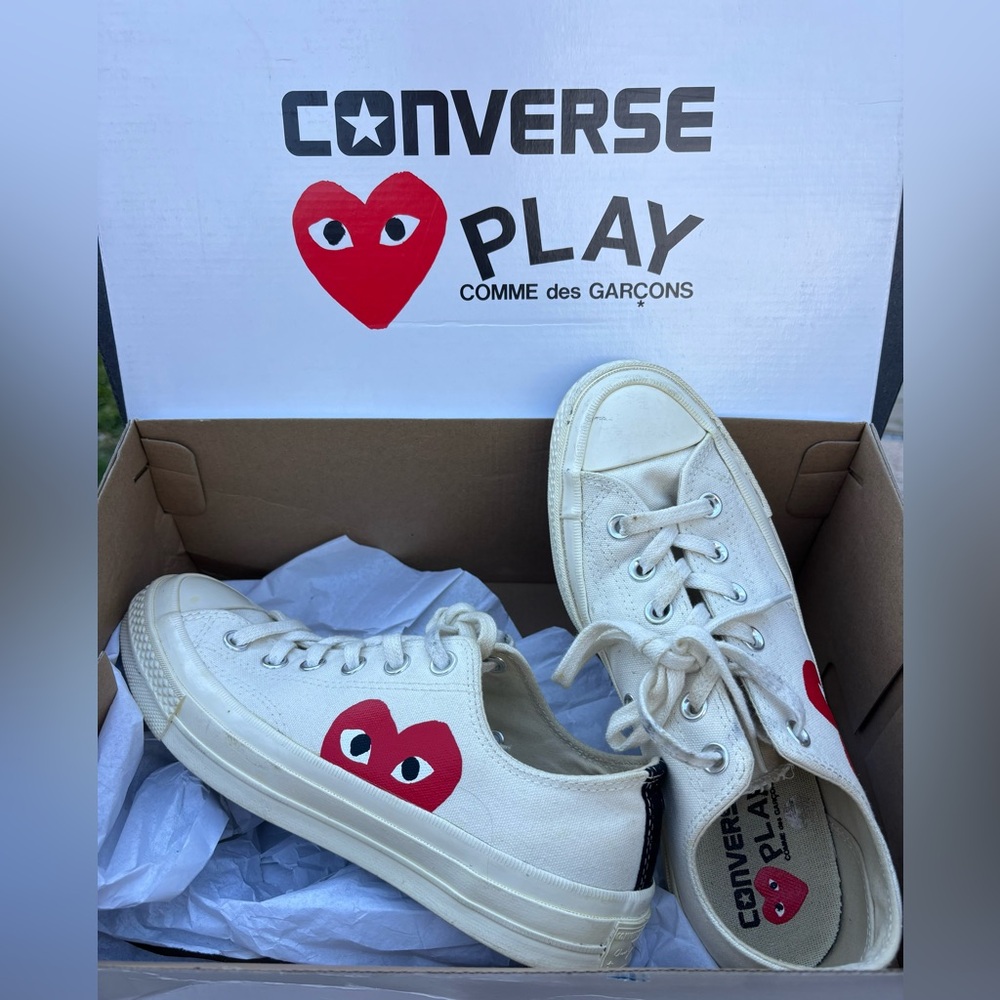 CONVERSE PLAY COMME des GARCONS LOW TOP SHOES